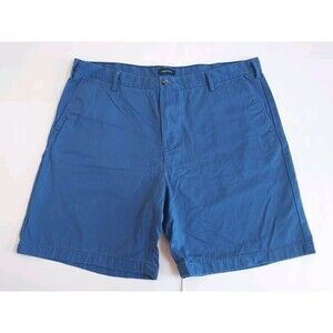 Big Mens Nautica Blue 100% Cotton 9" Inseam 4 Pocket Flat Front Shorts Size 42
